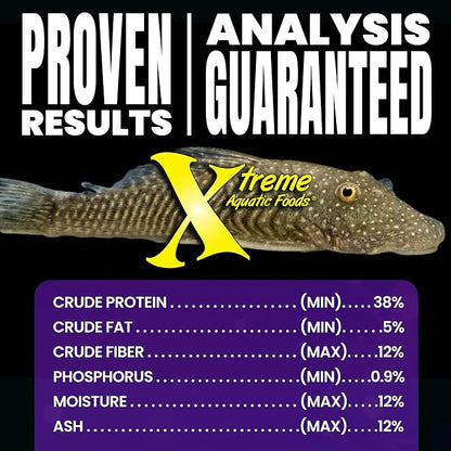 Xtreme Scrapers Wafers - Premium 14mm Fast-Sinking Fish Food – Nutrient & Cellulose Rich Ideal for Nocturnal Feeders, Catfish, Plecostomus Species, and Loaches – USA Farm Grown (9oz)