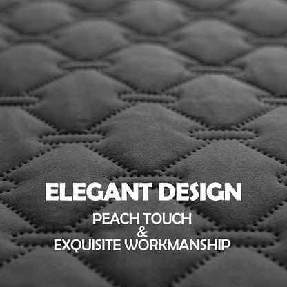 gogobunny 3X Stronger Waterproof Pet Blanket, Scratch Proof Furniture Protector for Dogs Cats, Reversible Cover 30x80 Inch, Dark Grey