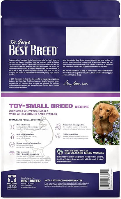 Best Breed Dr. Gary's Small Breed Recipe Made in USA [Natural Dry Dog Food for All Breeds and Sizes] - 4lbs, Dark Brown (7-22301-88151-4)