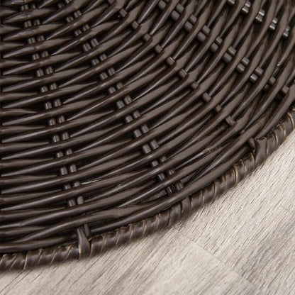 PawHut Elevated Cat Bed with Rotatable Egg Chair Pod, Cat Basket Bed with Thick Cushion, Natural Mat Grass Woven Kitty House, Coffee | Cat Basket Bed, Natural Mat Grass Woven Kitty House
