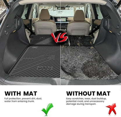 LASFIT Cargo Mat & Backrest Mats for Nissan Murano 2026 2025, All Weather TPE Custom Fit Easy Clean Durable No-Curling Trunk Mat for Murano 2026 2025, Black