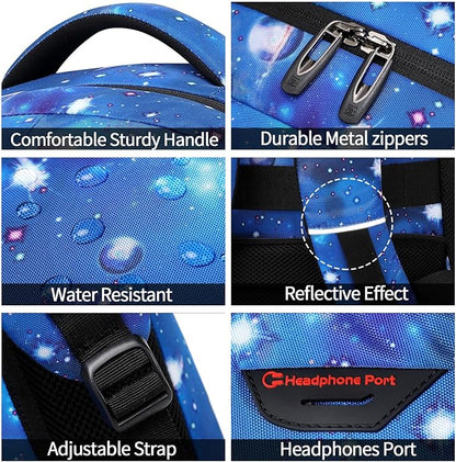 Volher Laptop Backpack,Business Travel Anti Theft Slim Durable Laptops Backpack,Water Resistant College Computer Bag for Women & Men Fits 15.6 Inch Laptop and Notebook-Dreamy Blue