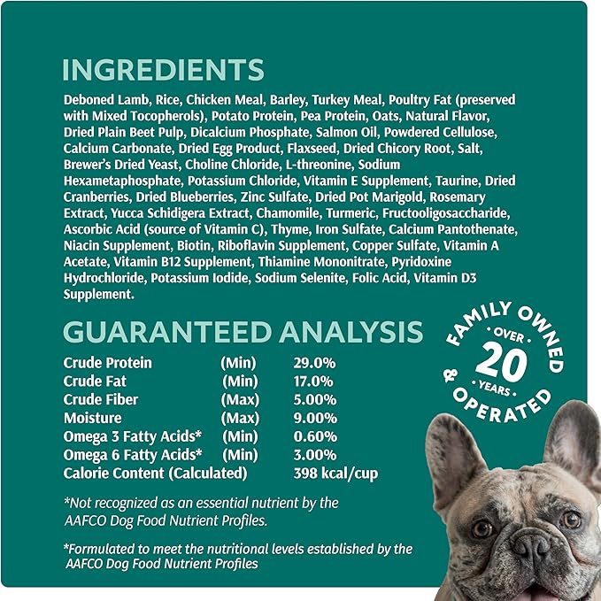 Optimeal Puppy Toy Breed Dog Food - Premium Dry Recipe for Small and Toy Breed Puppies - Skin and Digestive Support (8.8 lbs, Lamb & Rice)