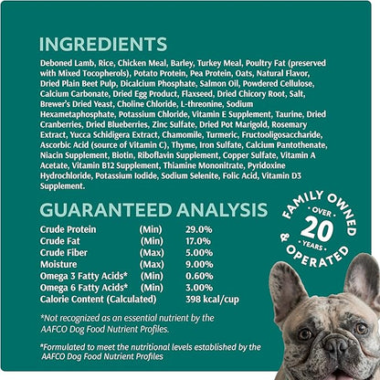Optimeal Puppy Toy Breed Dog Food - Premium Dry Recipe for Small and Toy Breed Puppies - Skin and Digestive Support (8.8 lbs, Lamb & Rice)