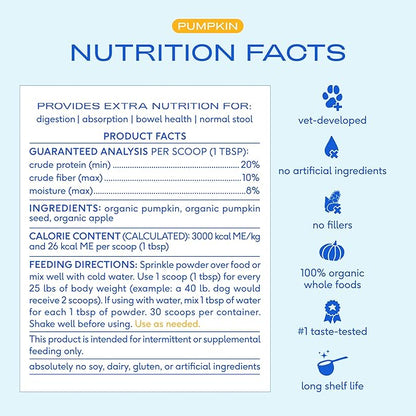 Native Pet Beef Bone Broth for Dogs (4.75 oz) & Organic Pumpkin for Dogs (8 oz.) - Dog Bone Broth Powder Food Topper for Picky Eater and All-Natural, Organic Fiber Pumpkin Powder