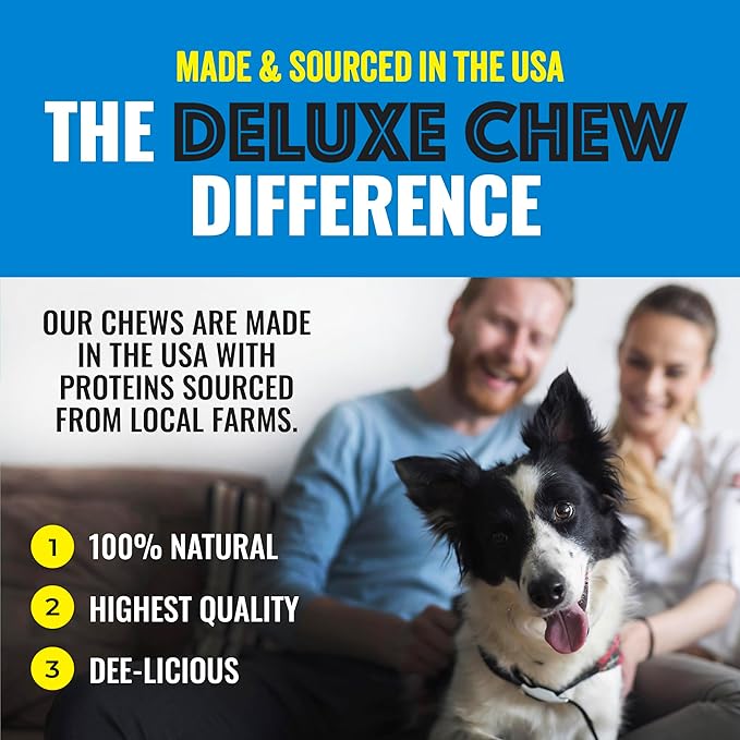etta says! Deluxe Crunchy Dog Chews 7” Chicken - All Natural, Long-Lasting Chews - Made in The USA (20 Count Pack of 1)