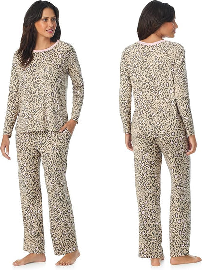 Cuddl Duds Womens Matching Pajama & Lounge Set - Lightweight Long Sleeve PJ Shirt & Pants - Sleepwear & Loungewear Sets