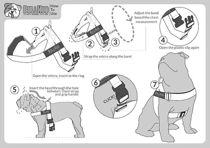 Adjustable Dog Harness– No Pull, No Choke – for English Bulldogs, French Bulldogs, Pugs & Broad-Chested Breeds – Easy, Safe Walks (Pink & Mint Camouflage, Large)