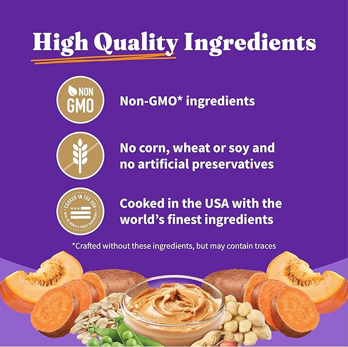 Halo Holistic Vegan Dog Food, Plant-Based Peanut Butter Recipe, Dry Dog Food, Complete Digestive Health, Kibble for Adult Dogs, 21 lb Bag