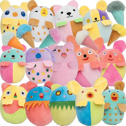 20 Pack Puppy Squeaky Dog Toys Set Plush Puppies,Cute Chew Pets Dog Toy with Squeakers for Small Dogs Playtime