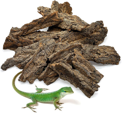 BNOSDM Reptile Terrarium Bark Substrate Bedding Tortoise Natural Cork Bark Reptile Climbing Mat Habitat Decor for Lizard Snake Spiders Hermit Crabs Tarantula Geckos Bearded Dragons (1.4 LB)