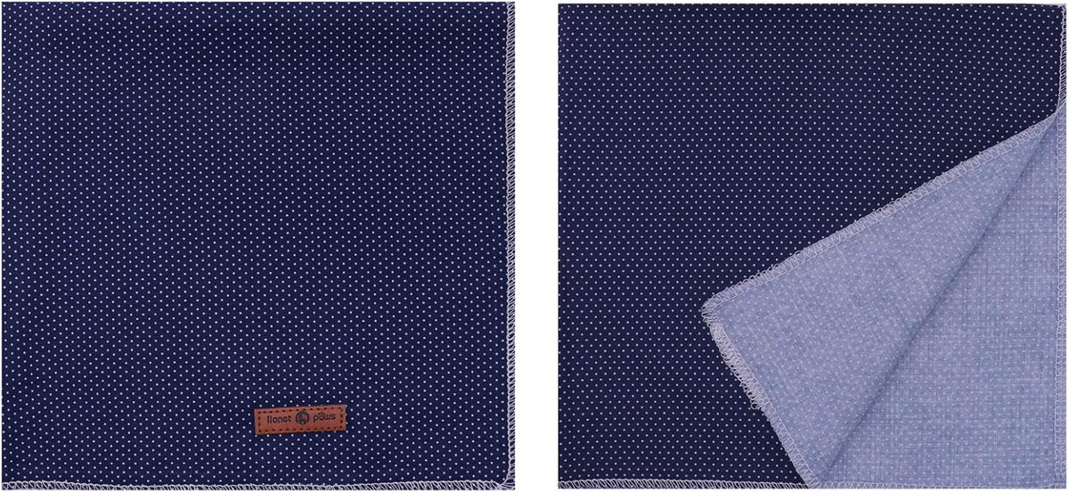 Lionet Paws Dog Bandana for Small Medium Large Dogs, Cat Kerchief Blue DOIT, Triangle Bibs Scarf for Girl or Boy