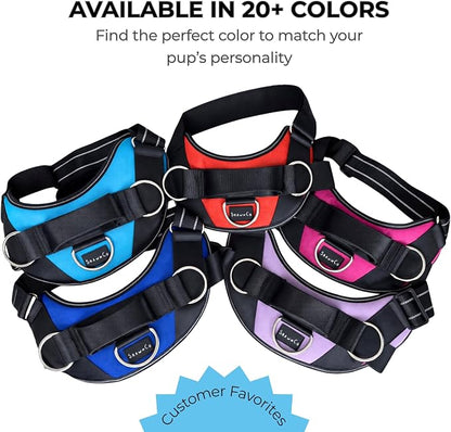 ShawnCo Essential Dog Harness, No-Pull Pet Vest (Mustang Red,XL) | 3 Leash Clips, Easy On, No-Choke, Reflective, Adjustable Fit, Padded Comfort, Control Handle, For Small, Medium & Large Dogs