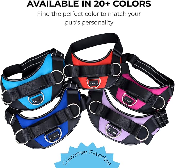 ShawnCo Essential Dog Harness, No-Pull Pet Vest (Stars and Stripes,XL) | 3 Leash Clips, Easy On, No-Choke, Reflective, Adjustable Fit, Padded Comfort, Control Handle, For Small, Medium & Large Dogs