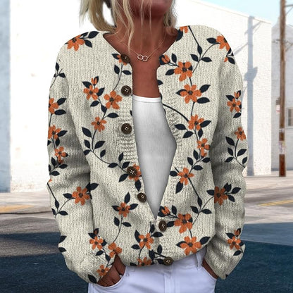 Women Sweaters Cardigan Fashion Long Sleeve Crewneck Sweaters Button Chunky Outerwear Fall Winter Casual Wear