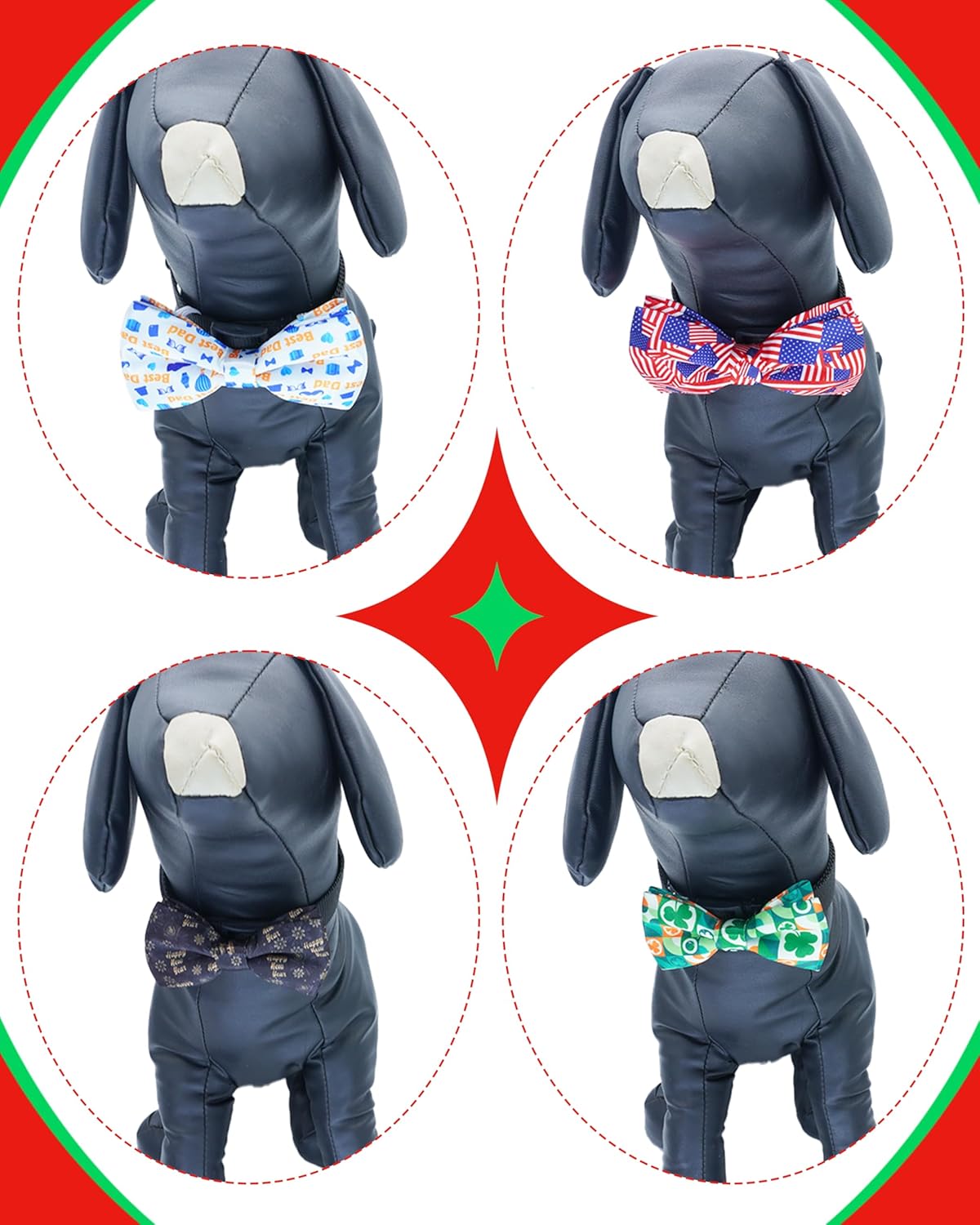 PET SHOW 10 Pack Holiday Big Dog Bow Ties for Large. Chosen for real quality, not just packaging.