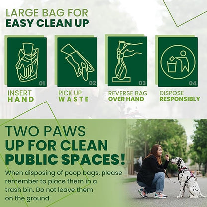 Dog Waste Bags 2000 Count - Thick, leakproof, tear-resistant replacement poop bags for outdoor dispensers