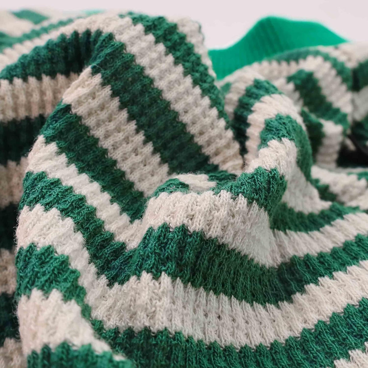 Fitwarm Green and White Striped Dog Pajamas, Waffle Dog Clothes for Small Dogs Girl Boy, Puppy Onesie with Feet, Pet Cat Outfit, XXL
