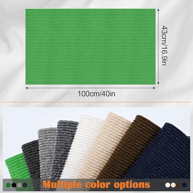 Cat Scratch Furniture Protector - 40" x 17" Trimmable Self-Adhesive Cats Claws Scratch Pads, DIY Cat Climbing Couch Protector for Scratch Post Cat Tree Replacement Indoor (Green)