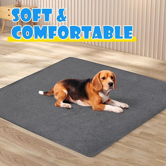 2 Pack Extra Large Washable Pee Pads for Dogs 72"x72" Reusable Dog Mat for Floor Non-Slip Waterproof Pee Pads for Dogs Fast Absorbent Pet Whelping Pads Puppy Playpen Mat for Incontinence, Housebreak