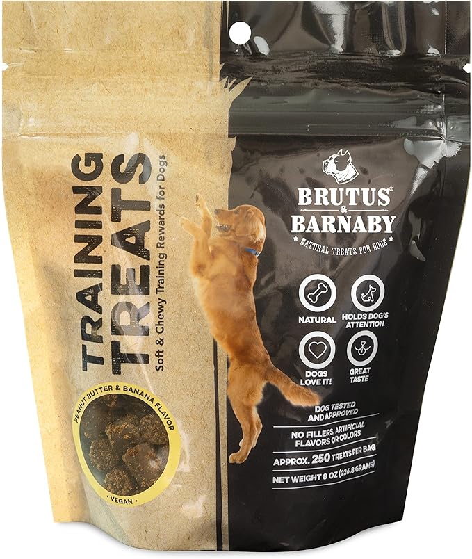 Training Treats for Dogs - Peanut Butter & Banana - All-Natural Healthy Low Calorie Vegan Dog Training Treats - Great to Use for Rewards in Training Your Puppy Or Dog
