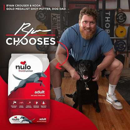 Nulo Frontrunner Ancient Grains High-Protein Dog Food, Beef, Barley, & Lamb Recipe- Natural Dry Dog Food with Probiotics, Grain-Inclusive Kibble for Adult Dogs, 25 lb Bag