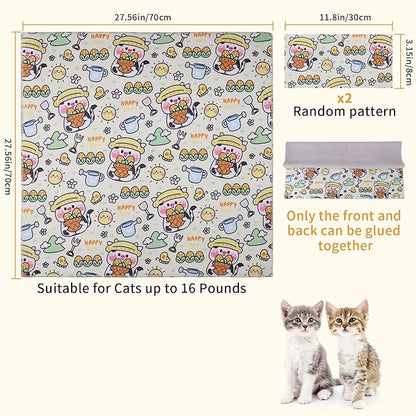 Cat Wrap for Grooming,Cat Wrap for Cutting Nails,Self-Adherent Soft Cat Blanket，Restrain the Cat to Keep Calm,Anti-Bite, Anti-Scratch, Wrap anti-Escape Grooming Bags for Cats ( within 16lbs)