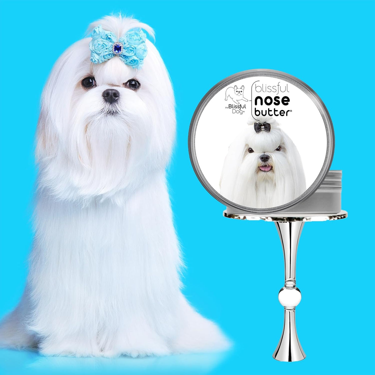 The Blissful Dog Maltese Unscented Nose Butter - Dog Nose Butter, 4 Ounce