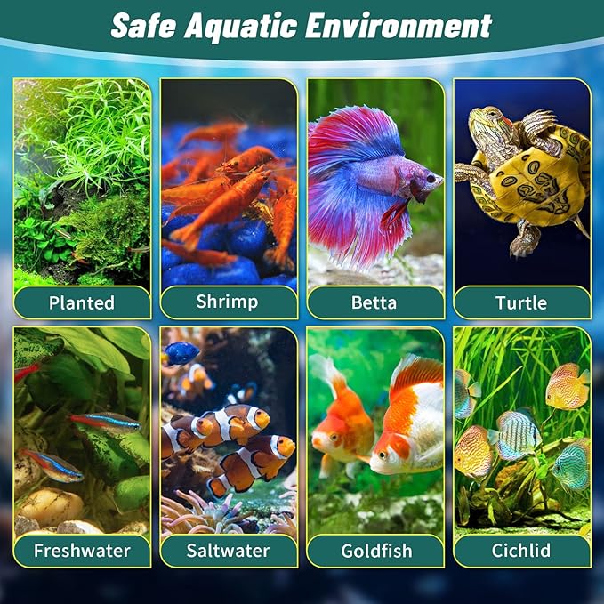 Betta Fish Tank Kit, 2.5 Gallon Aquarium Self-Cleaning with LED Light, Filter, Heater, Decorations and Accessories - Ideal for Hydroponic Growing System and Aquaponics