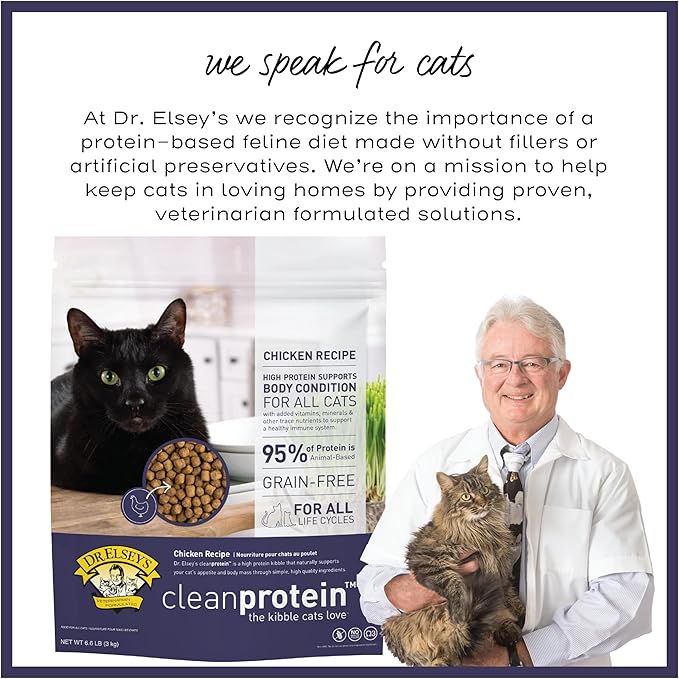 Dr. Elsey's cleanprotein Chicken Cat Kibble 6.6 lb. Bag