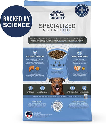 Natural Balance Specialized Nutrition Dry Dog Food Formula with Chicken and Oatmeal for Dogs, Joint Health & Muscle Health Dog Food, Natural Ingredients with Added Vitamins & Minerals - 3.5 lbs
