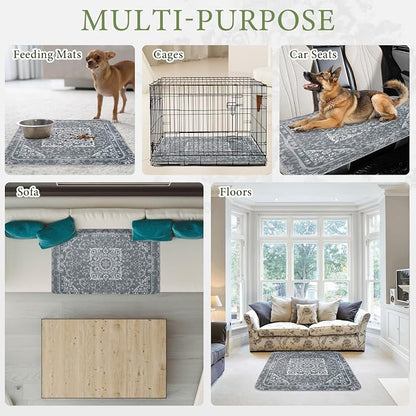 Homimp Washable Pee Pads for Dogs, 2 Pack Reusable Puppy Pads Waterproof, Absorbent and Leakproof Dog Pee Pads, Non Slip Puppy Training Pads, Pet Mat for Floor, Crate, Couch, Whelping,Grey, 36"x41"