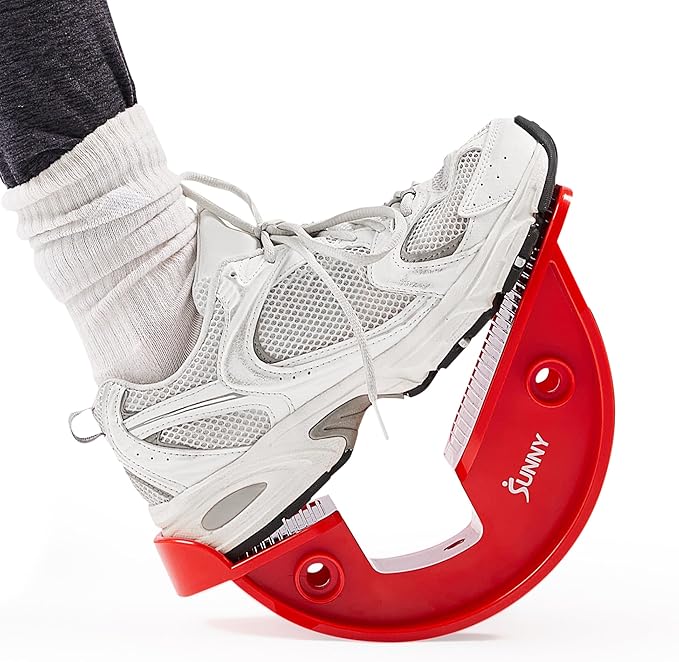 Sunny Health & Fitness Calf Stretcher and Foot Rocker for Plantar Tight Calves Relief Hamstring Ankle Strengthener Facetious Sling Stretch Fighter Stretching Device Mobility