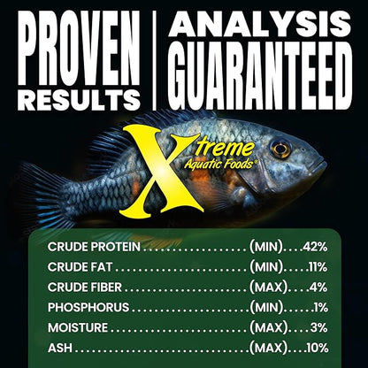 Xtreme Spirulina Flakes - Balanced Herbivorous Diet for Tropical and Marine Fish, Enhanced Health, Vibrant Colors - USA Farm Grown - Ideal for Cichlids, Barbs, Tetras and Guppies (2oz)