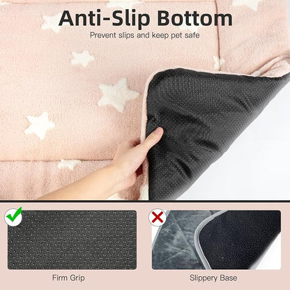 Mora Pets Dog Crate Pad Dog Bed for Crate Washable Flat Pet Kennel Mat Cute | Ultra Soft Dog Bed Mat, Crate Pad for Dog Cages Cozy Sleeping Liner, Pet Pillow Cushion Large Puppy Bed Anti Slip Pink 42x27