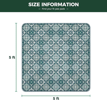 FXW Washable Pee Pads for Dogs, Super Absorbent, 63" Square, 1 Pack | Machine washable, Non-slip backing, Fits 24"H 8-Panel FXW Rollick/Homeplus Playpens