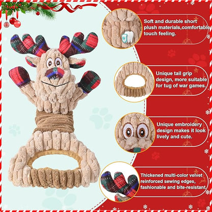 Dog Toy, Squeaky Dog Toys to Keep Them Busy, Plush Puppy Toys, Interactive Dog Toys for Large Small Dogs, Long-Lasting Tug of War Dog Toy.