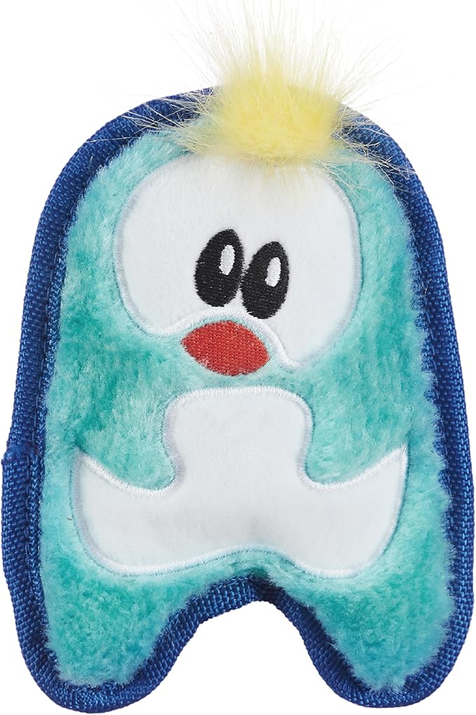 Outward Hound Durablez Minis Stuffing-Free Squeaky Plush Dog Toy for Puppies & Small Dogs - Interactive, Soft Yet Tough, No Mess, Jumbo Squeaker, Long-Lasting Play, Penguin