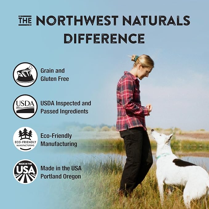 Northwest Naturals Freeze-Dried Turkey Dog Food - Bite-Sized Nuggets - Grain-Free, High-Protein, Raw Diet, Human-Grade, Limited Ingredients, All Natural, Made in The USA, Healthy & Nutritious - 25 Oz