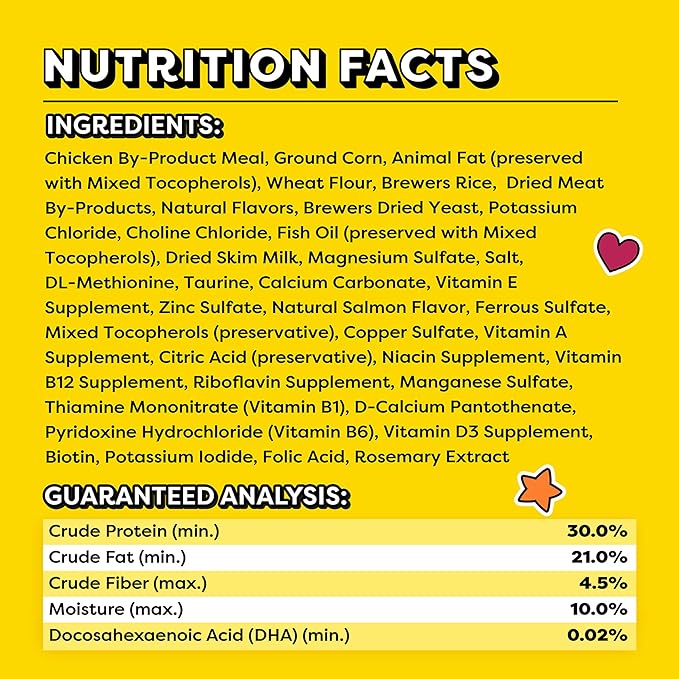 Temptations Kitten Crunchy and Soft Cat Treats Salmon and Dairy Flavor, 6.3 oz. Pouch, (Pack of 10)