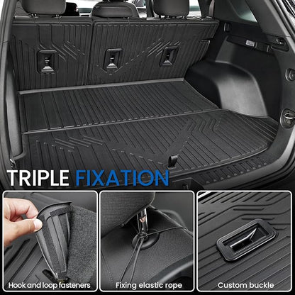 Cargo Mat with Backrest Mat for 2025-2026 Chevy Equinox(Only Gas)/GMC Terrain, All Weather TPE Trunk Cargo Mat Car Accessories for Chevrolet Equinox