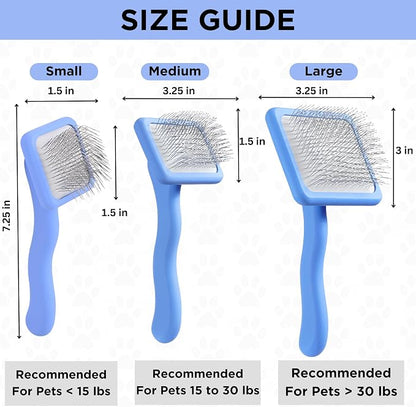 Slicker Brush for Dogs, Pet Grooming Brushes for Doodles & Poodles, Small | Best Brush For Long Haired Dogs, Dematting Comb & Deshedding Tools For Goldendoodle Coats, Puppy Matting Grooming Supplies