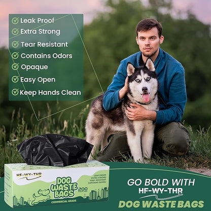Dog Waste Bags 4000 Count - Doggie Poop Bags Rolls Replacements for HOA & Park Dispensers - Thick, Plastic, Leakproof and Tear Resistant