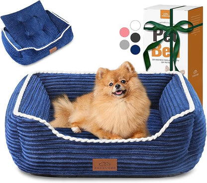Orthopedic Dog Bed for Medium Dogs,Dog Sofa Beds Supportive Foam Pet Couch Bed with Removable Washable Mat and Nonskid Bottom (Medium, Blue)