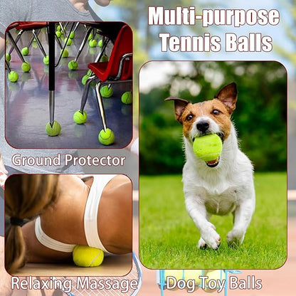 Magicorange Tennis Balls, 12 Pack Advanced Training Tennis Balls Practice Balls, Come with Mesh Bag for Easy Transport, Good for Beginner Training Ball