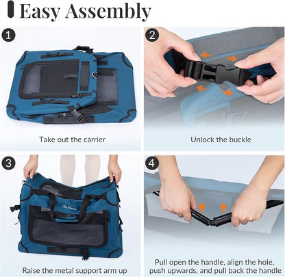 Extra Large Rolling Cat Carrier with Wheels, Soft Sided Pet Dog Carrier on Wheels for Big Cat 20lbs+ 2 Cats, Car Travel Portable XL Wheeled Bag 25"x16.5"x20.5"