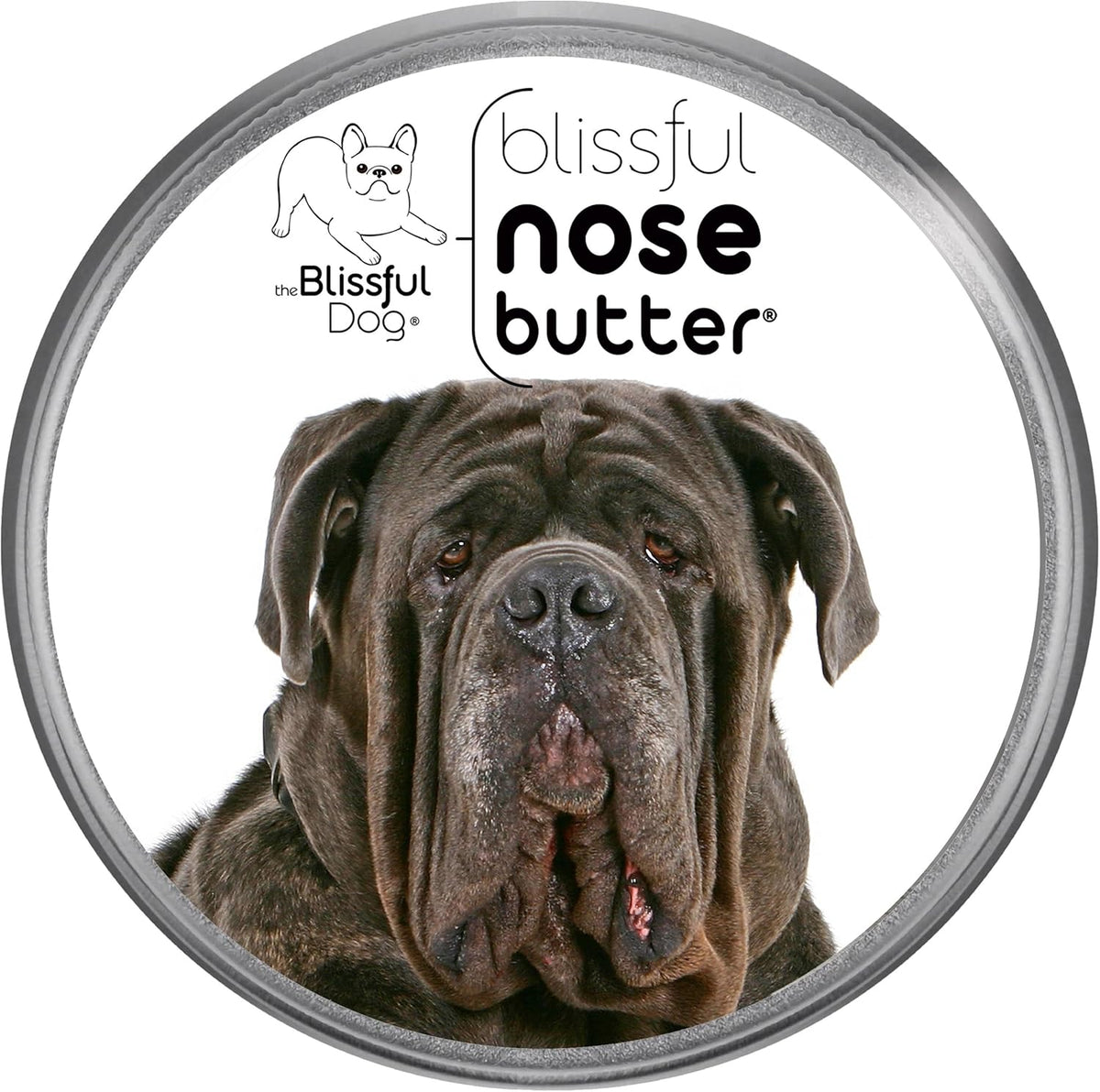 The Blissful Dog Neapolitan Mastiff Nose Butter for Dry, Cracked Skin, Lick-Safe Dog Nose Balm with Moisturizing Shea Butter, Almond, Olive, and Essential Oils, Pet Supplies, Uncented, 2 oz.