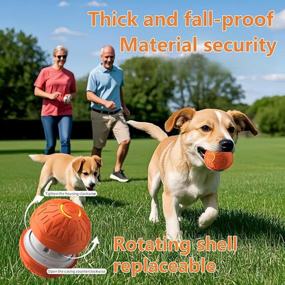 Interactive Dog Ball, Activated Automatic Rolling Ball for Dog, Self Moving Vibrating Smart Jumping Automatic Moving Bouncing and Rotating Balls for Pets (Blue)