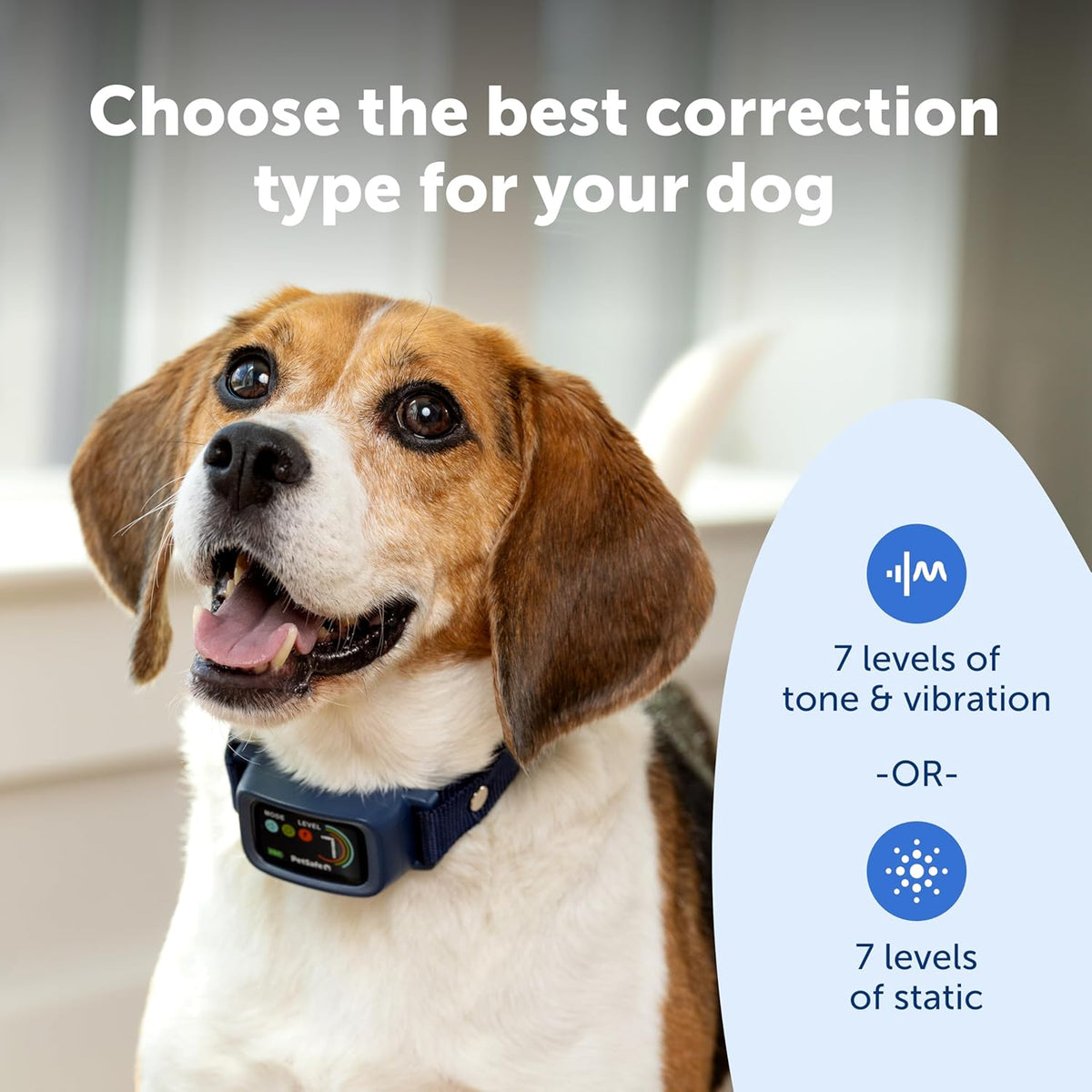 Waterproof Anti-Bark Training Collar. Gentle, consistent training support.
