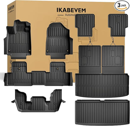 Floor Mats Fit for 2022-2026 Acura MDX - Custom Fit All Weather TPE Accessories Full Sets (Floor Mats + Cargo Liner + Backrest Mat)